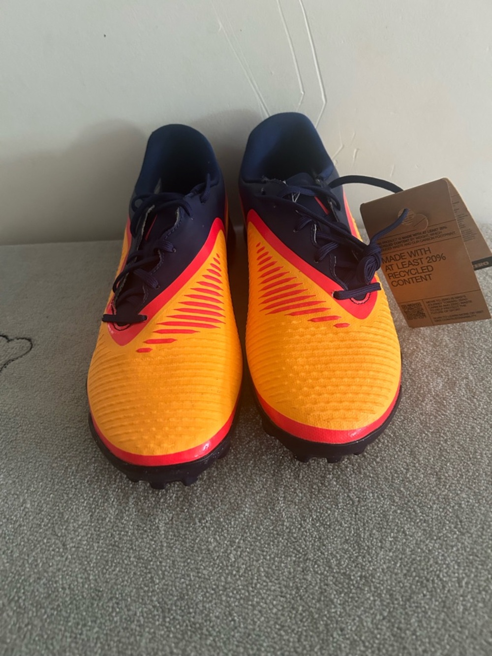 Nike Phantom 6 Low Academy Erling Haaland Orange HQ2326-800 turf soccer shoes